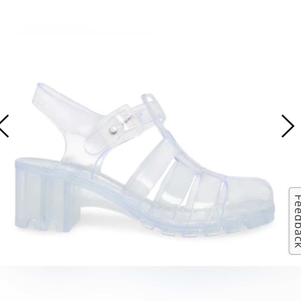 Madden Girl Clear Jelly Block Heel Sandals